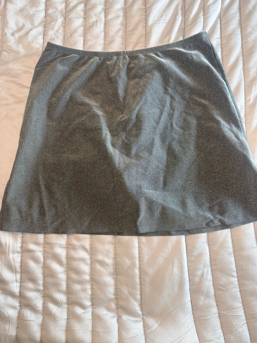 Vintage Step By Step Gray Satin Mini Skort Size Large Made in USA